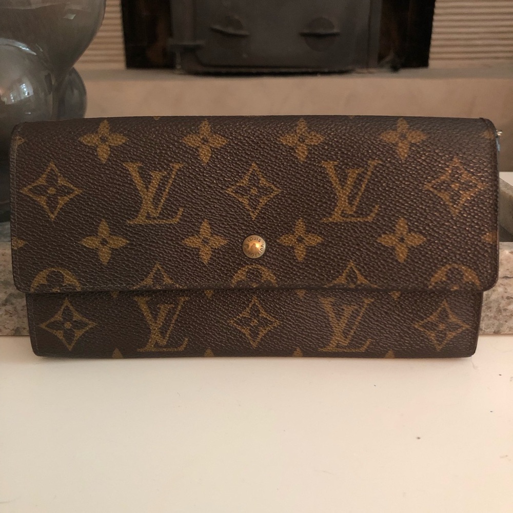 Louis Vuitton Monogram Snap Continental Wallet - Brown & Gold